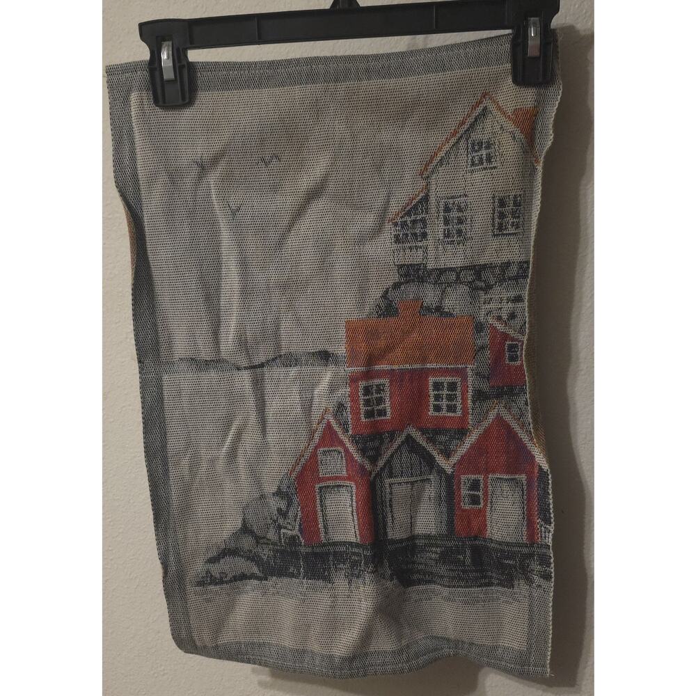 Ekelund Master Weavers 100% Cotton Tea Towel 19' SEASIDE Town Sweden